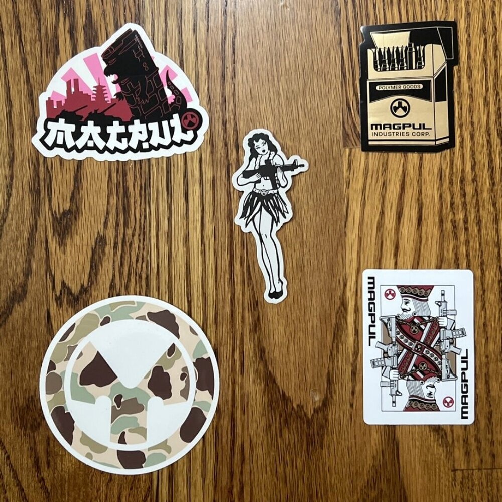 Bundle of 5 MAGPUL Cool Swag Advertising Stickers / Decals Shot Show 2024